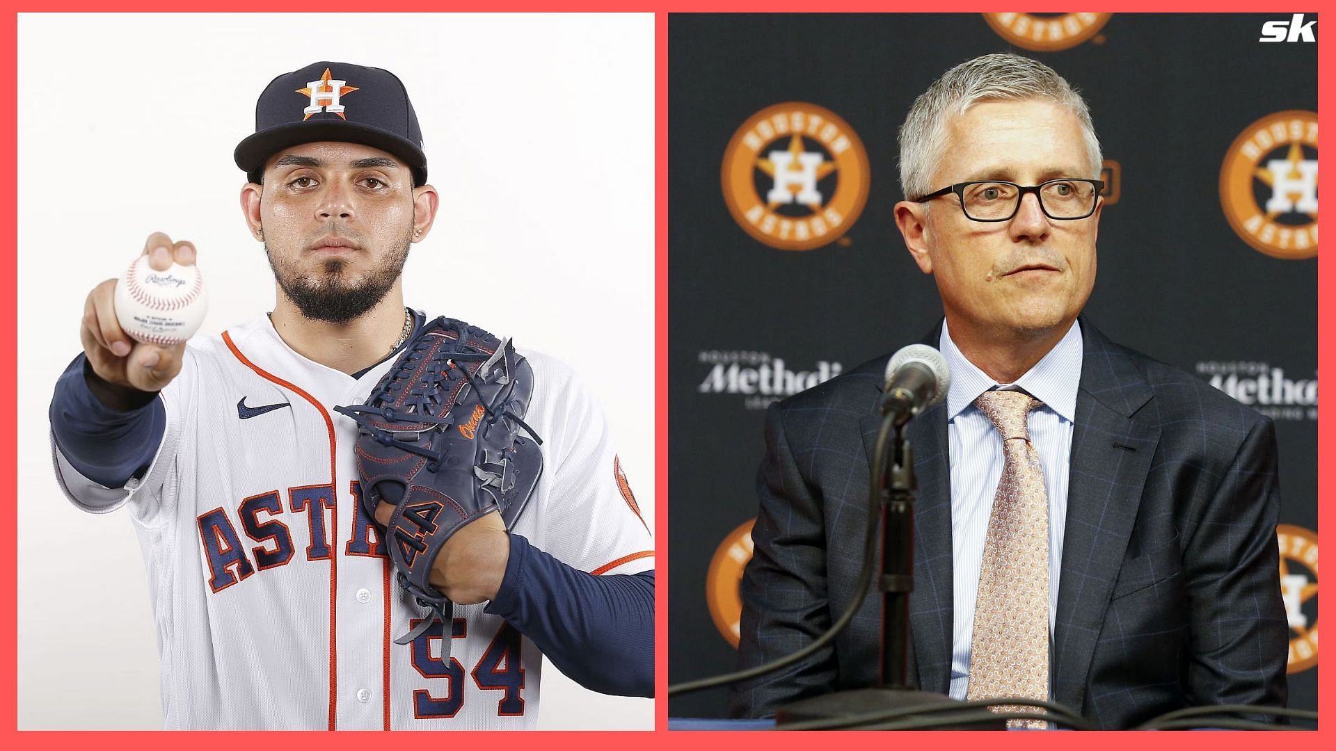 Former Houston Astros pitcher, Roberto Osuna; Jeff Luhnow, the ex-general manager and president of baseball operations for the Houston Astros.