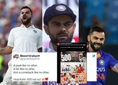 "Keep hustling, keep conquering!"- Fans react as Virat Kohli gears up for his 500th international match