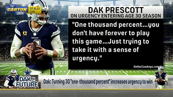 Cowboys' Dak Prescott opens up about pressure to win as he turns 30