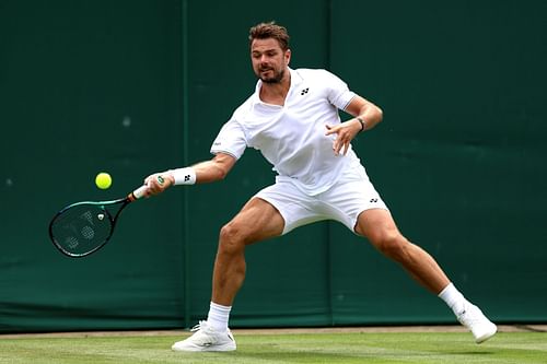 Stan Wawrinka in action at Wimbledon