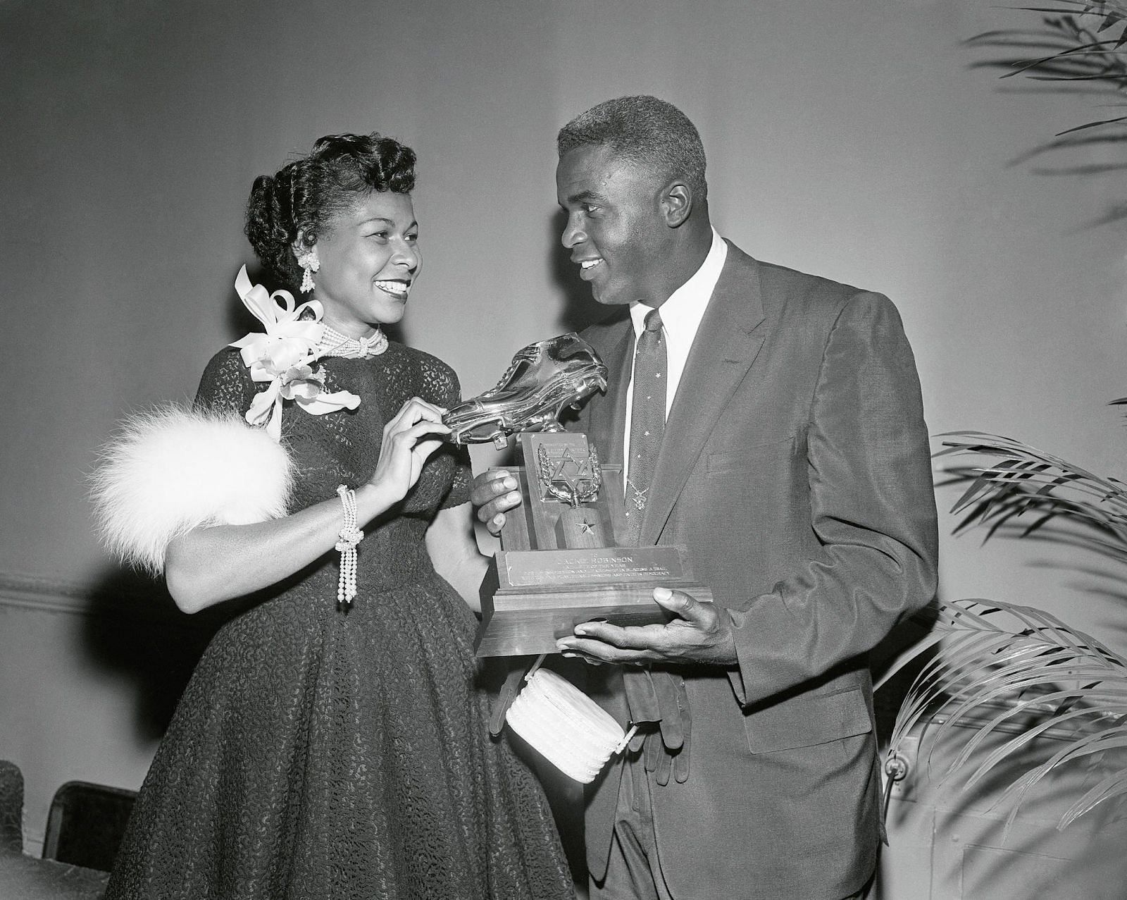 Jackie and his wife Rache Robinson