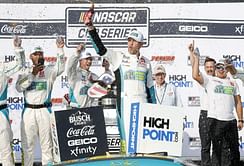 Who won the NASCAR Cup Series race at Pocono?