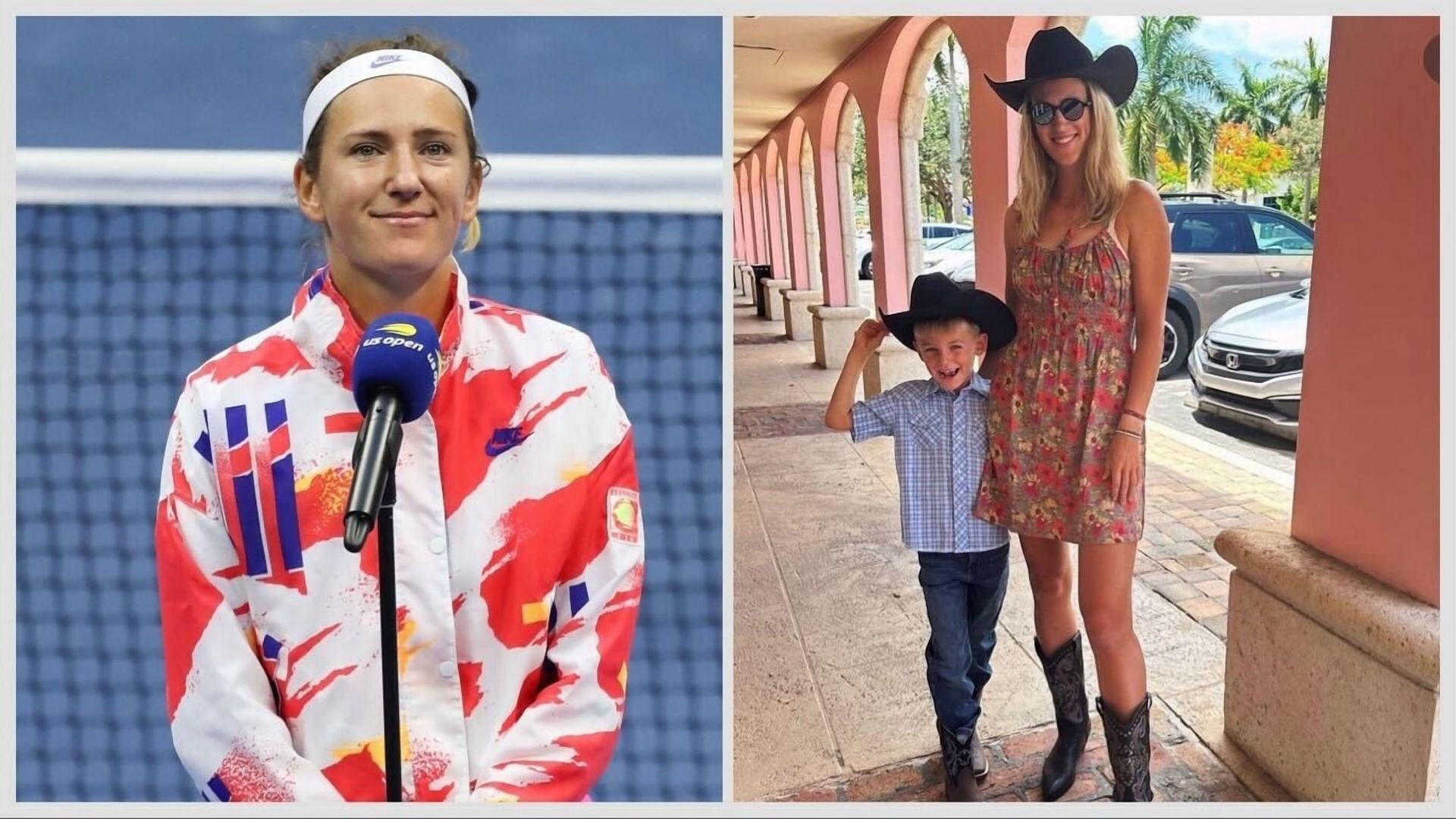 Victoria Azarenka with her son, Leo