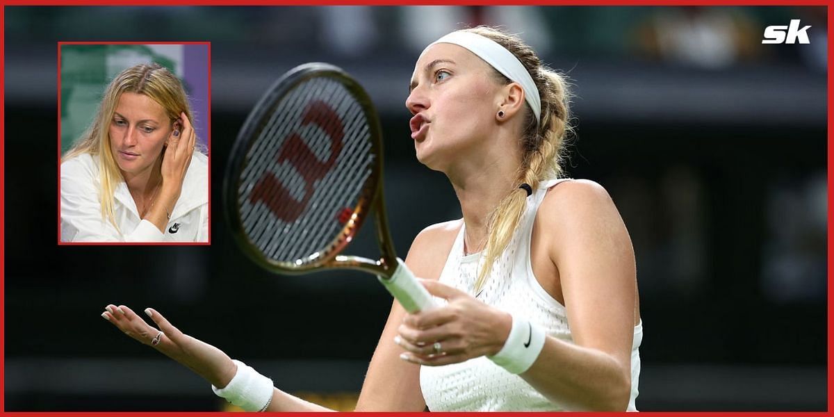 Petra Kvitova came through her first-round match at Wimbledon.