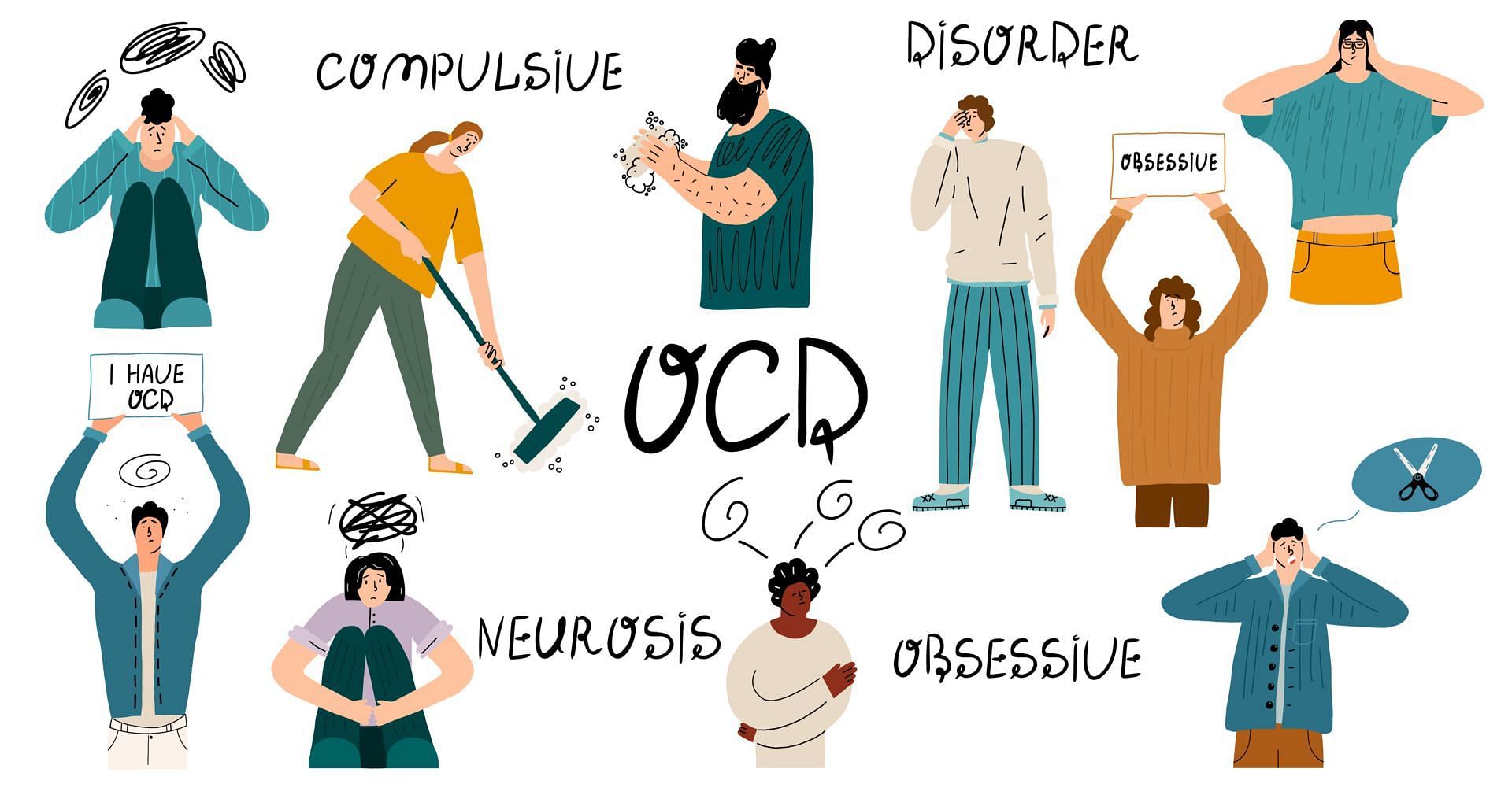 There are many types of OCD that we recognize now. (Image via Vecteezy/ Aliaksandra Savich)