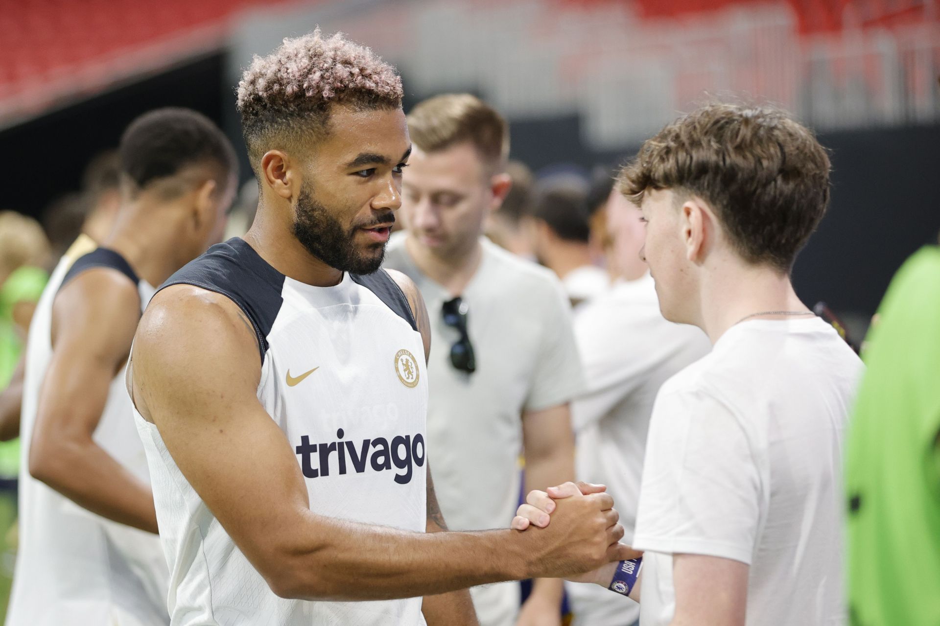 Reece James (left) has committed his future at Stamford Bridge this summer.