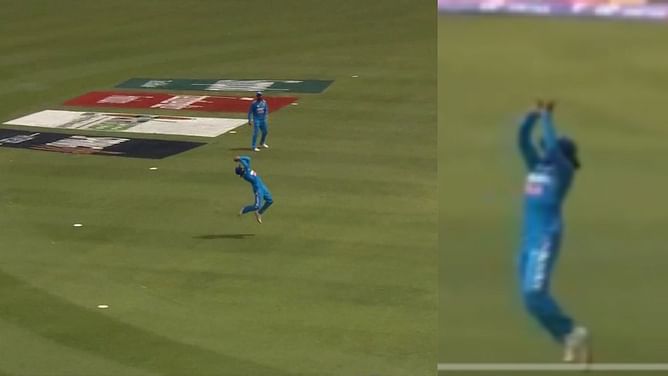 [Watch] Ravindra Jadeja takes a stunner as Mukesh Kumar claims maiden ODI wicket in 1st ODI vs WI