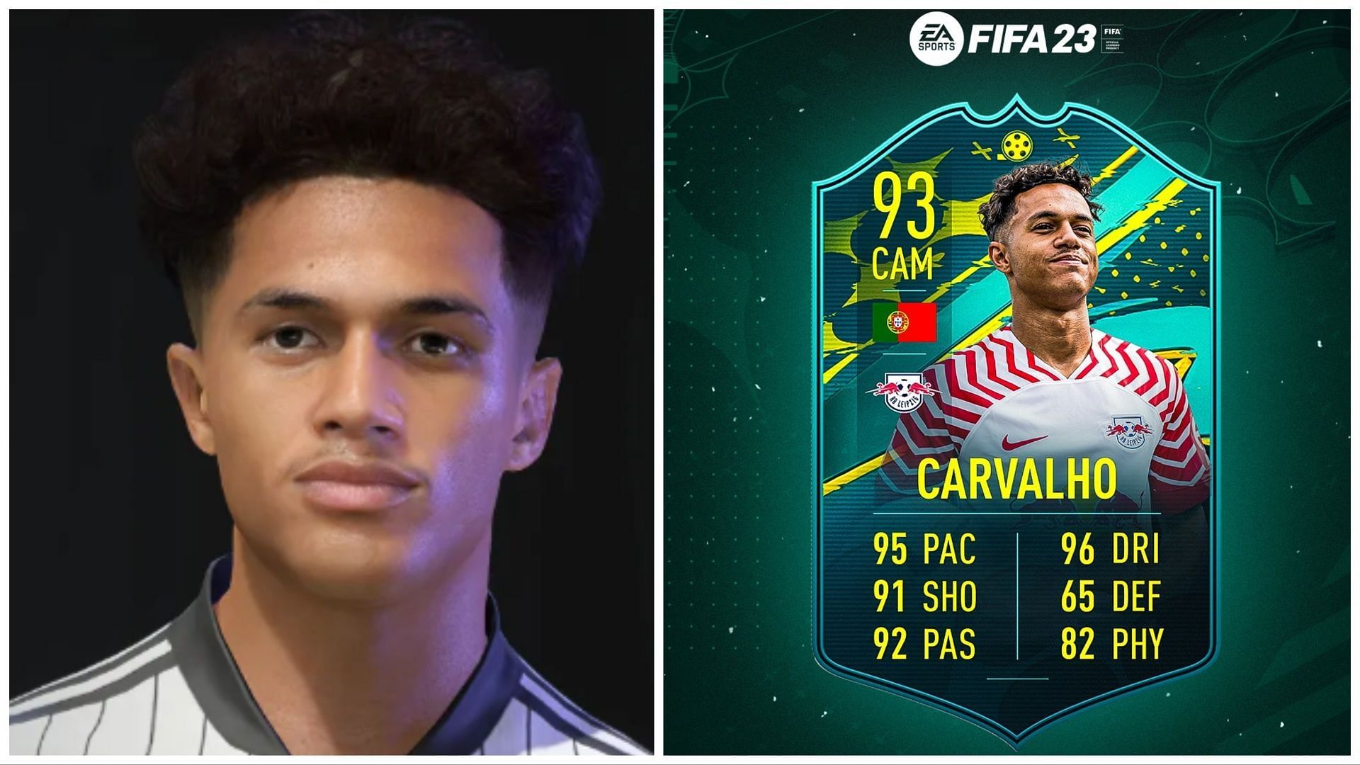 Moments Carvalho has been leaked (Images via EA Sports and Twitter/FUT Sheriff)