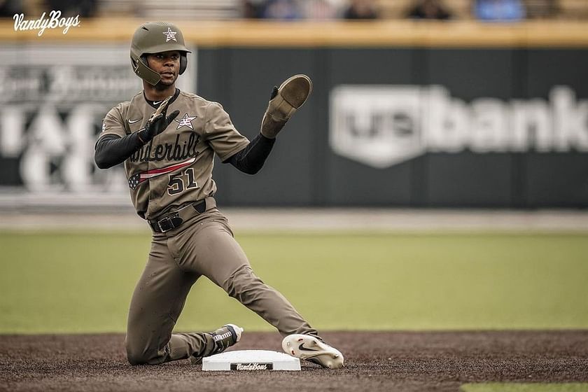 Vanderbilt Commodores outfielder Enrique Bradfield Jr. during the