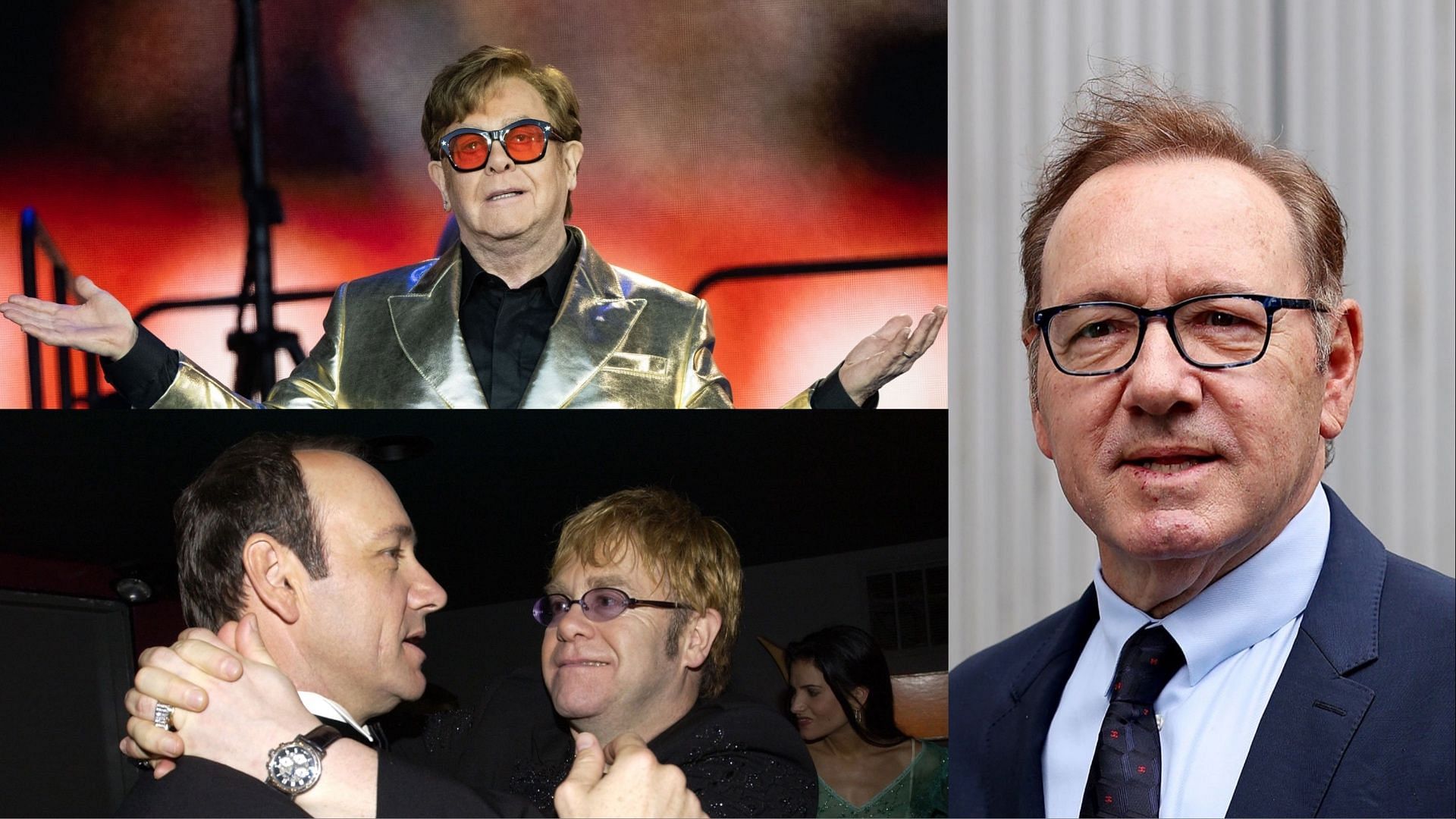 Elton John testifies for his friend Kevin Spacey via video link at Southwark Crown Court (Images via Getty Images)
