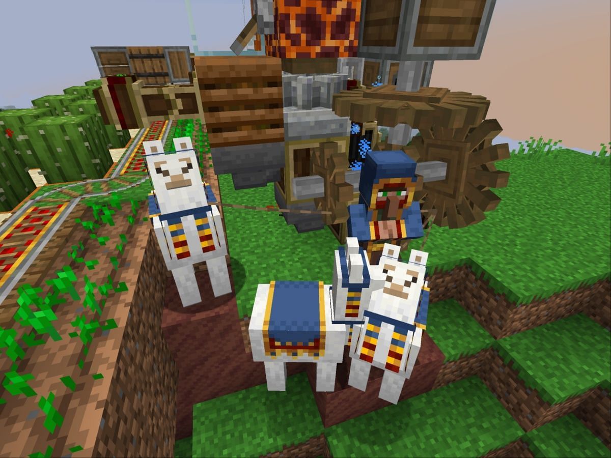 Whether normal or trading llamas, they&#039;re useful to have around (Image via Mojang Studios)