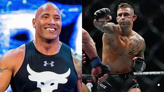 The Rock sends a message to Dustin Poirier after his knockout loss at UFC 291