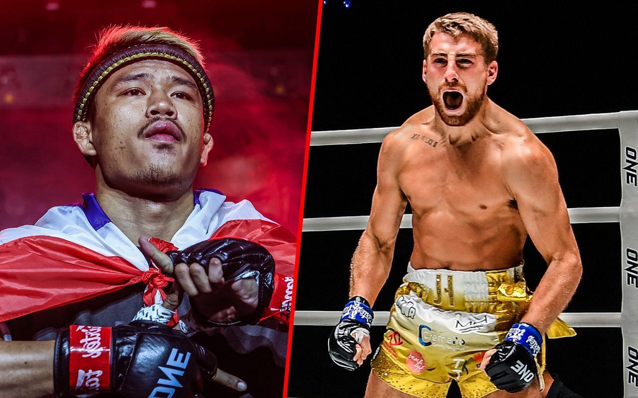 Superlek Kiatmoo9 (L) / Jonathan Haggerty (R) -- Photo by ONE Championship