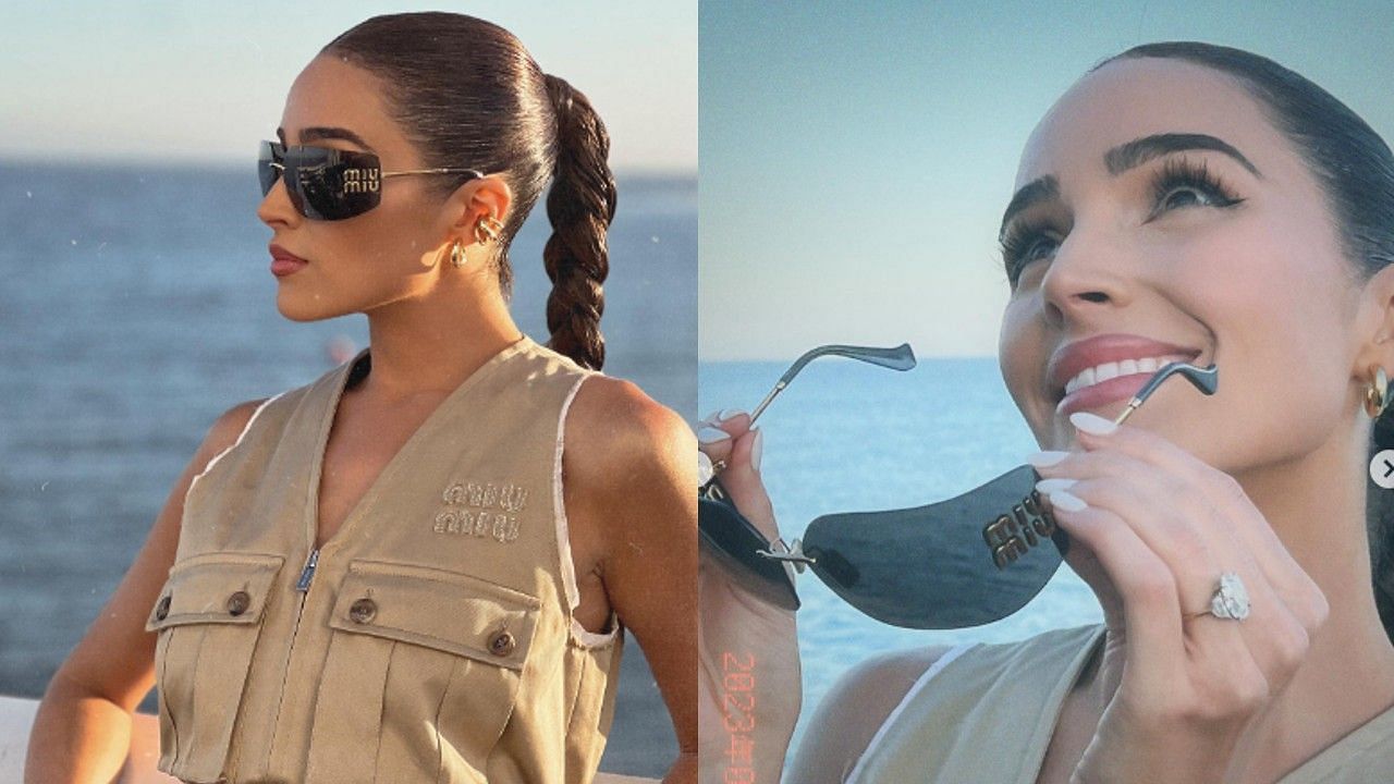 Photos of Olivia Culpo&#039;s latest campaign with Miu Miu.