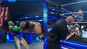 Female WWE personality sends prayers to Rey Mysterio after referee stops his match on SmackDown