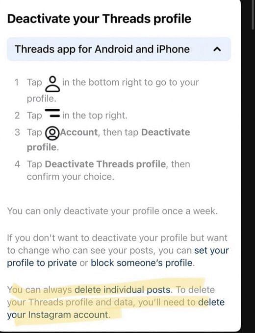 Can You Delete Threads Profile Without Deleting Instagram? Deactivating ...