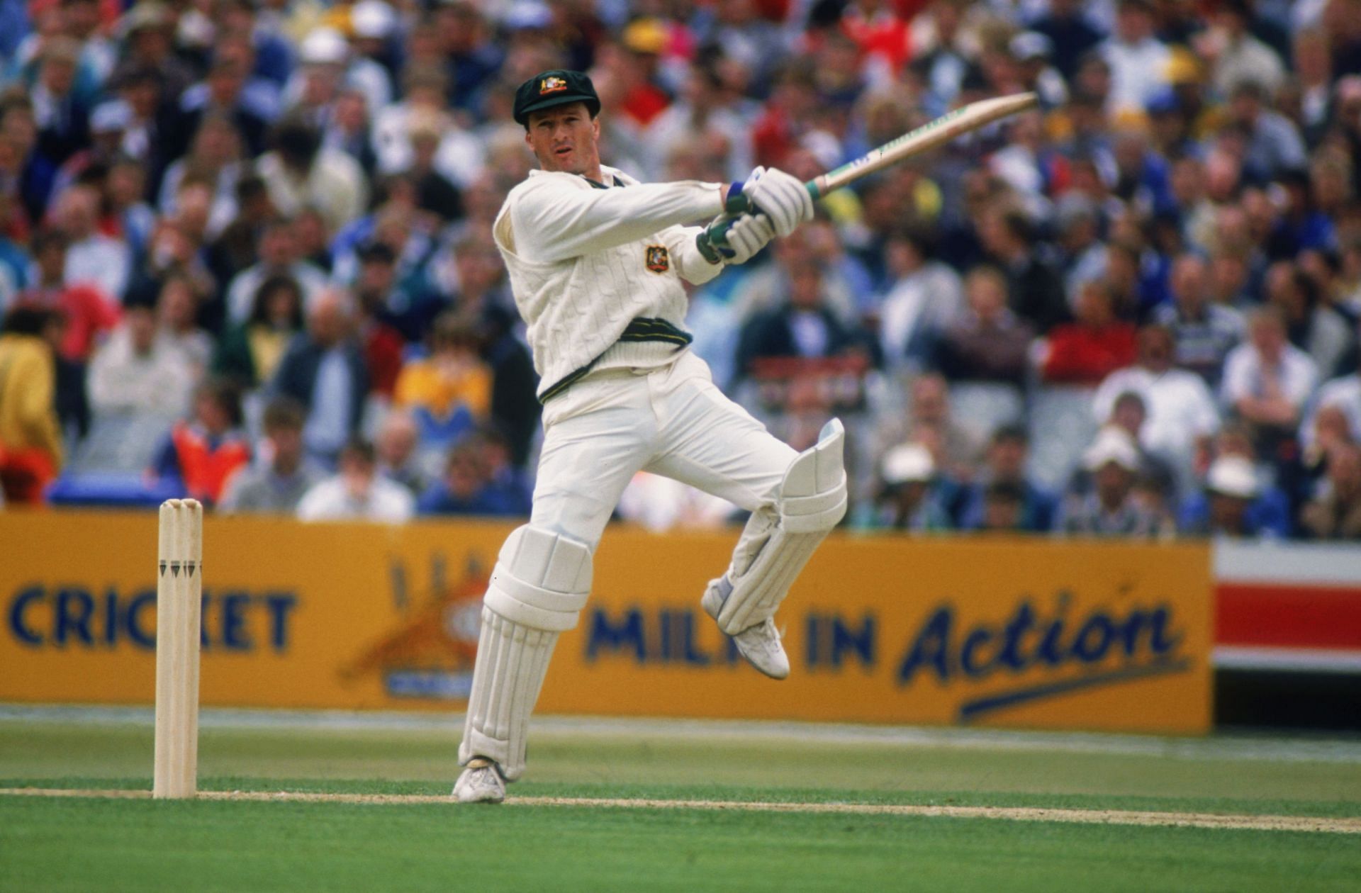 Steve Waugh of Australia hits out on his way to 177 not out. (Pic: Getty Images)