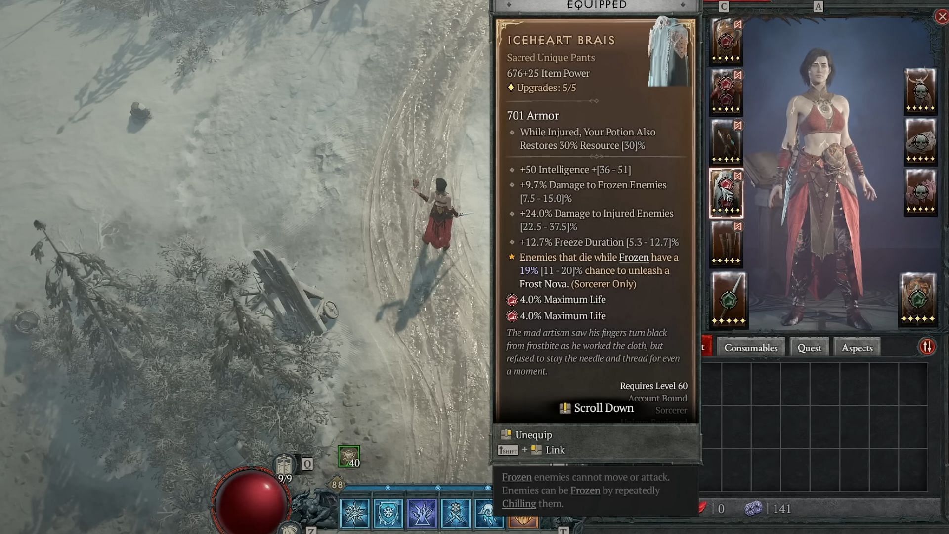 Iceheart Brais is ideal for frost build (Image via Diablo 4)