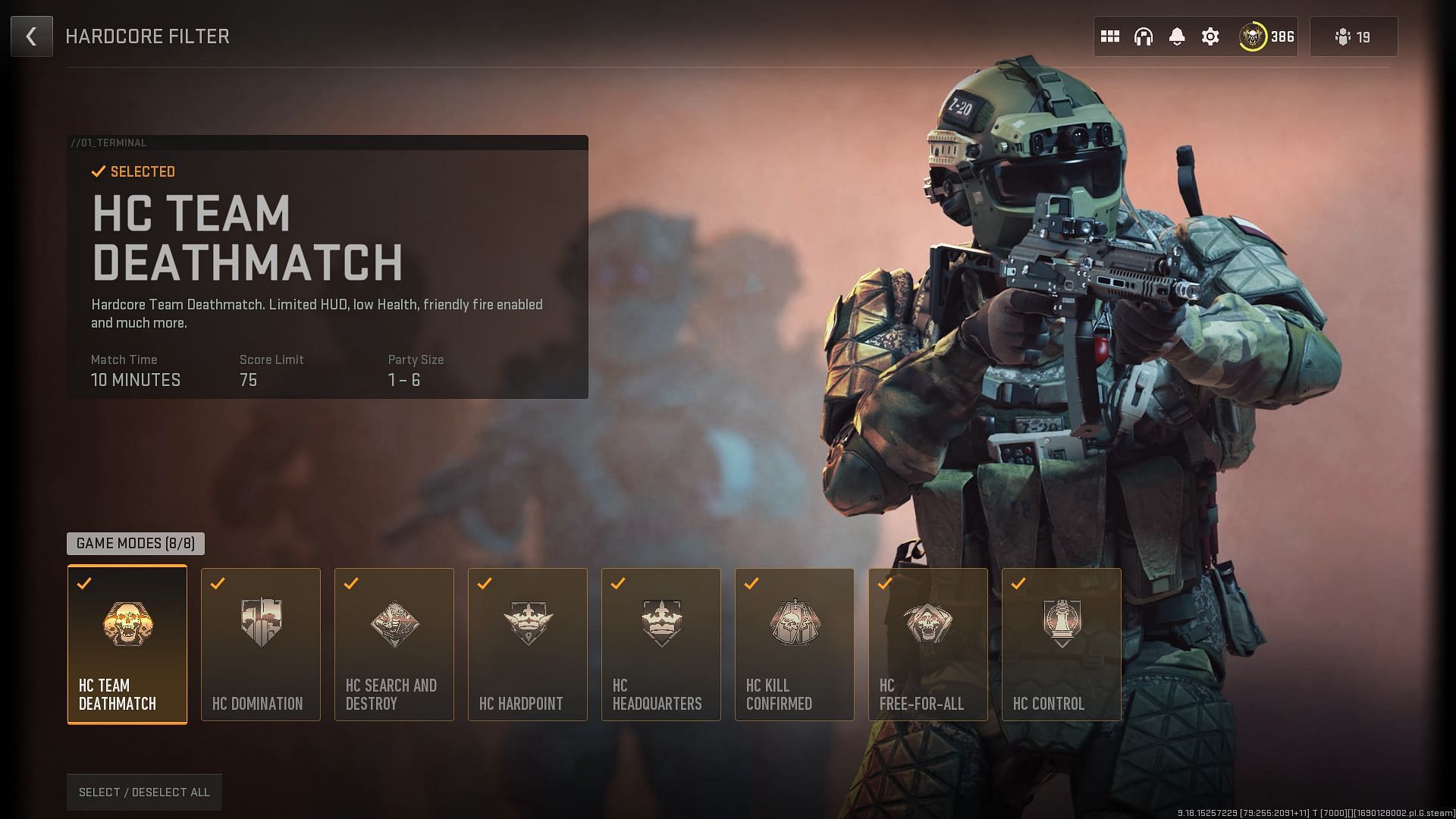 All Hardcore game modes in Modern Warfare 2 (Image via Activision)