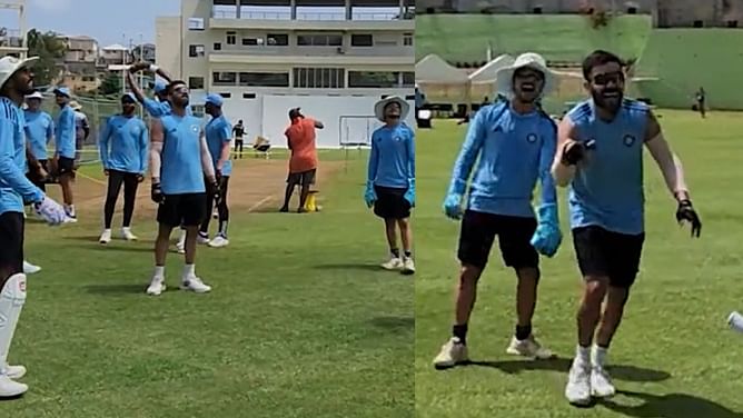 [Watch] Virat Kohli, Shubman Gill take part in India's unique fielding drill ahead of 1st Test vs West Indies