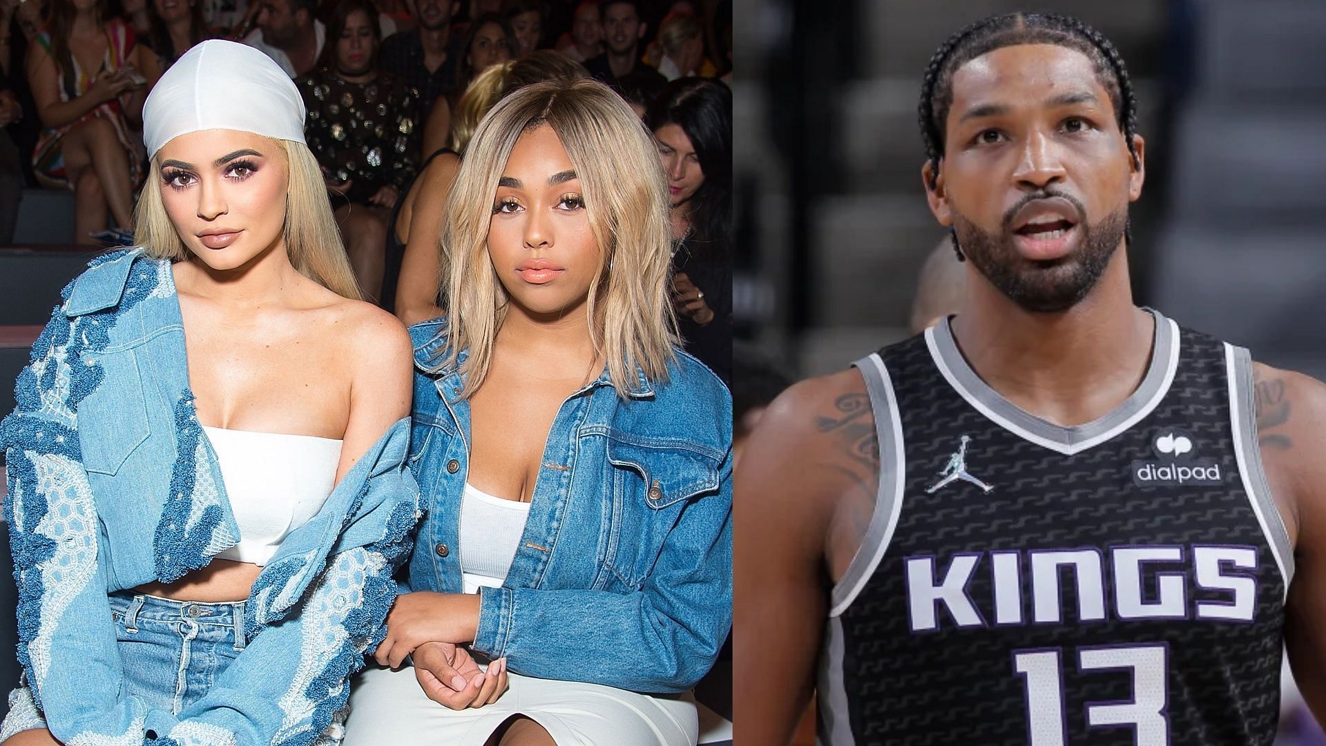 Kylie Jenner, Jordyn Woods and Tristan Thompson. (Photo via Getty Images)