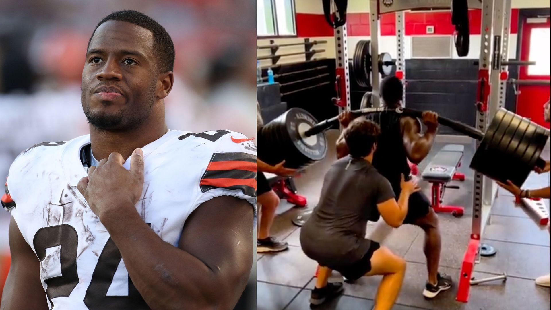 Browns RB Nick Chubb lifts 610 lbs during viral workout