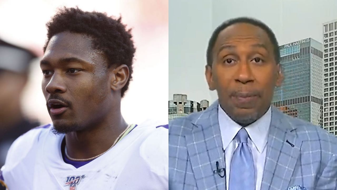 Stephen A Smith: Vikings undervalued Stefon Diggs - left image via Getty, right image via ESPN