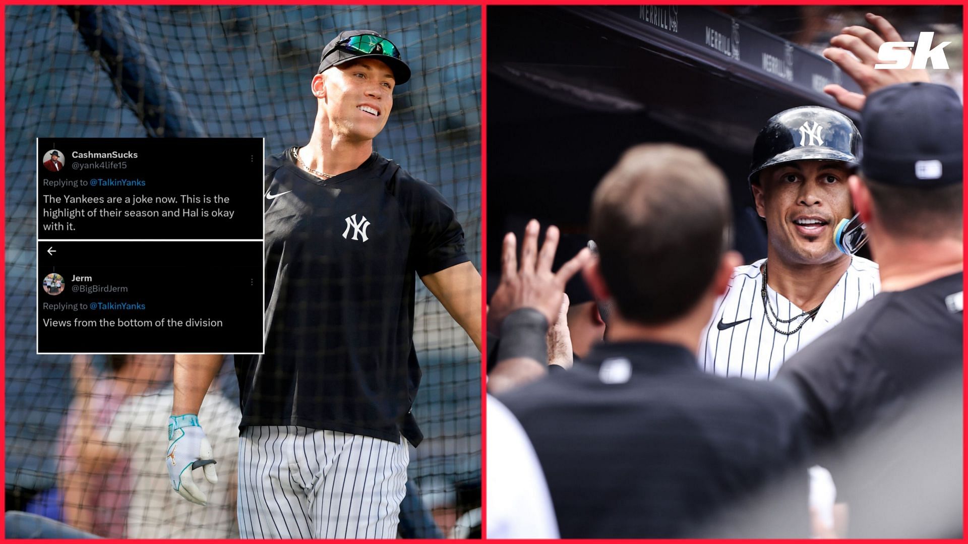 Aaron Judge and Giancarlo Stanton draw criticism after attending Drake