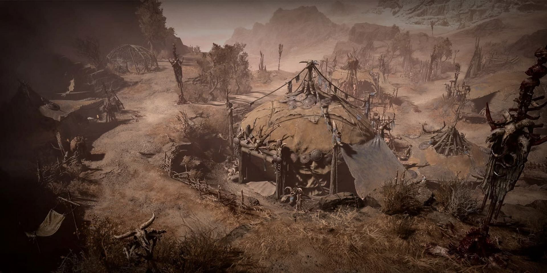 Exploring the points of interest in Dry Steppes (Image via Blizzard Entertainment)