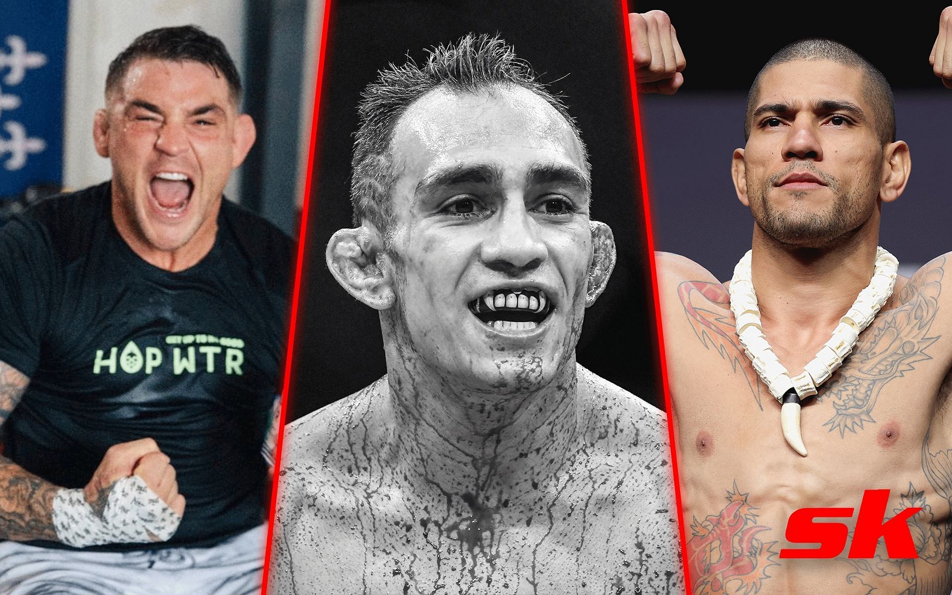 Dustin Poirier, Tony Ferguson and Alex Pereira [Image credits: @dustinpoirier on Instagram and Getty Images]