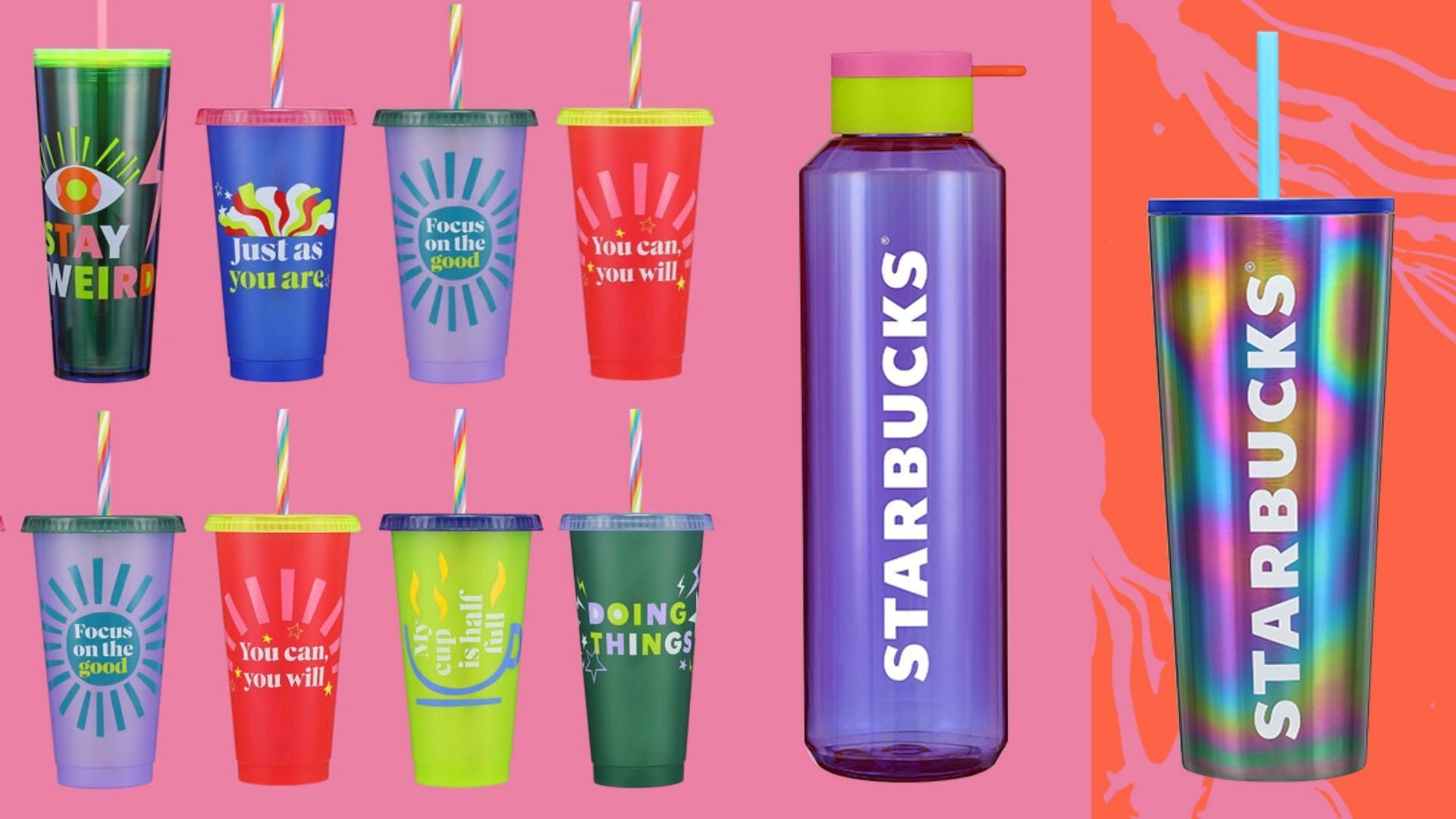 some of the other new reusable drink wares (Image via Starbucks)