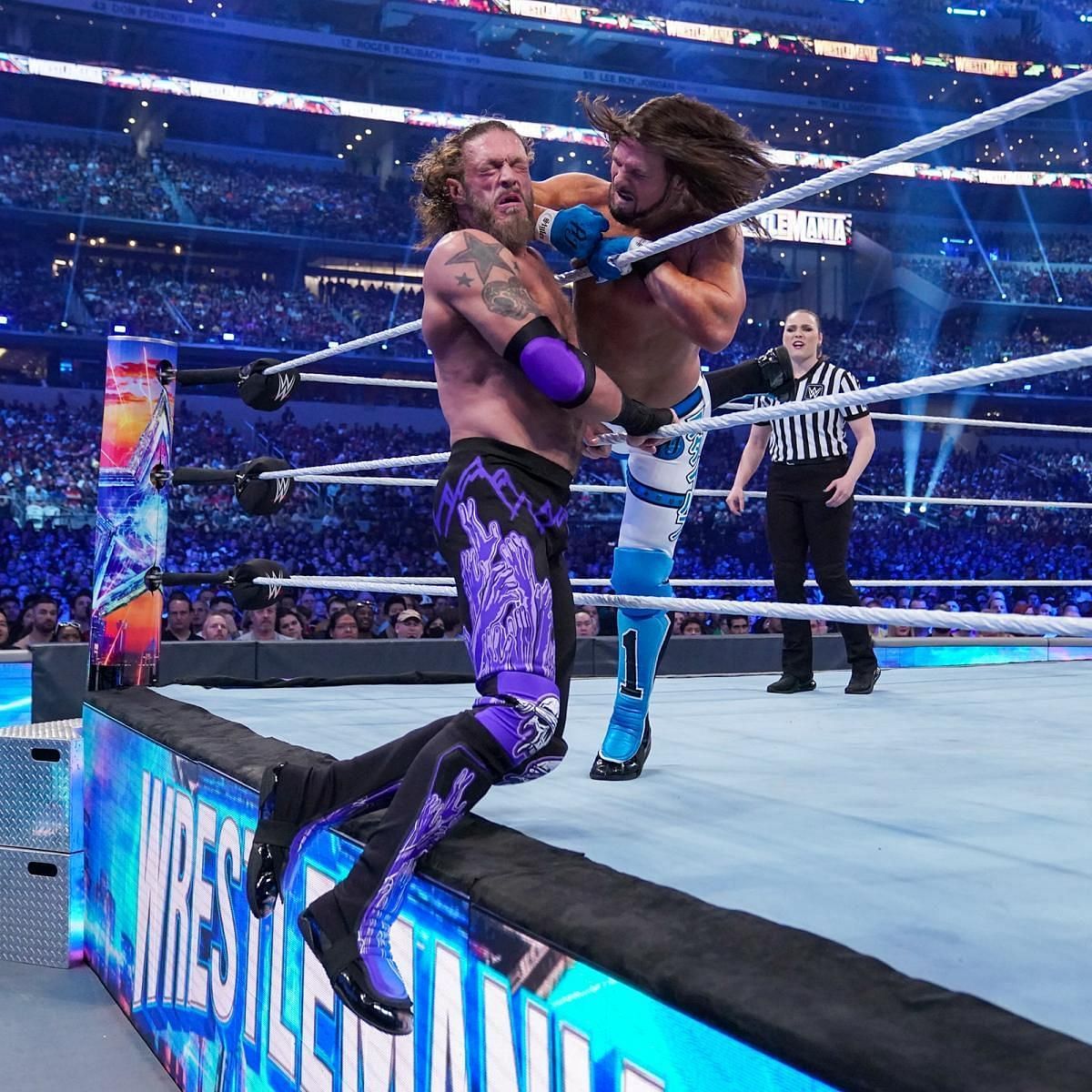 The two veterans faced off at WrestleMania 38.