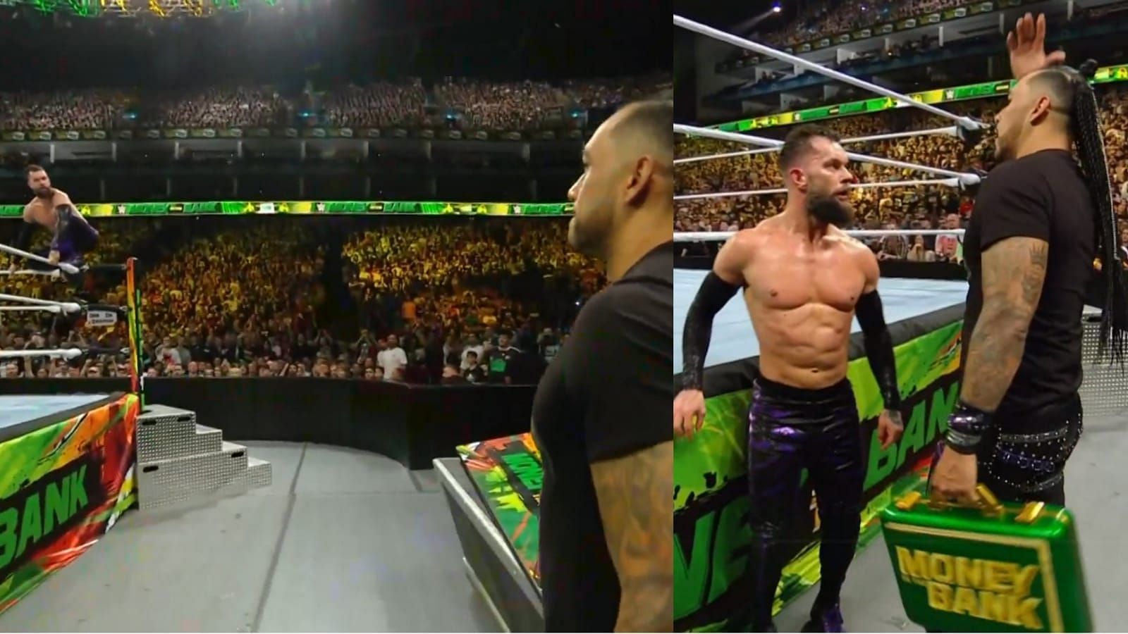 Finn Balor and Damian Priest were not on the same page at WWE Money in the Bank!
