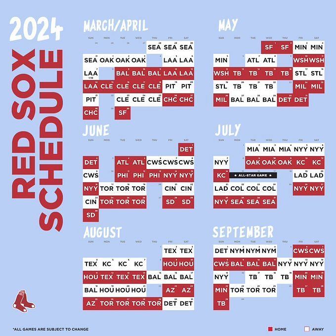 red sox schedule