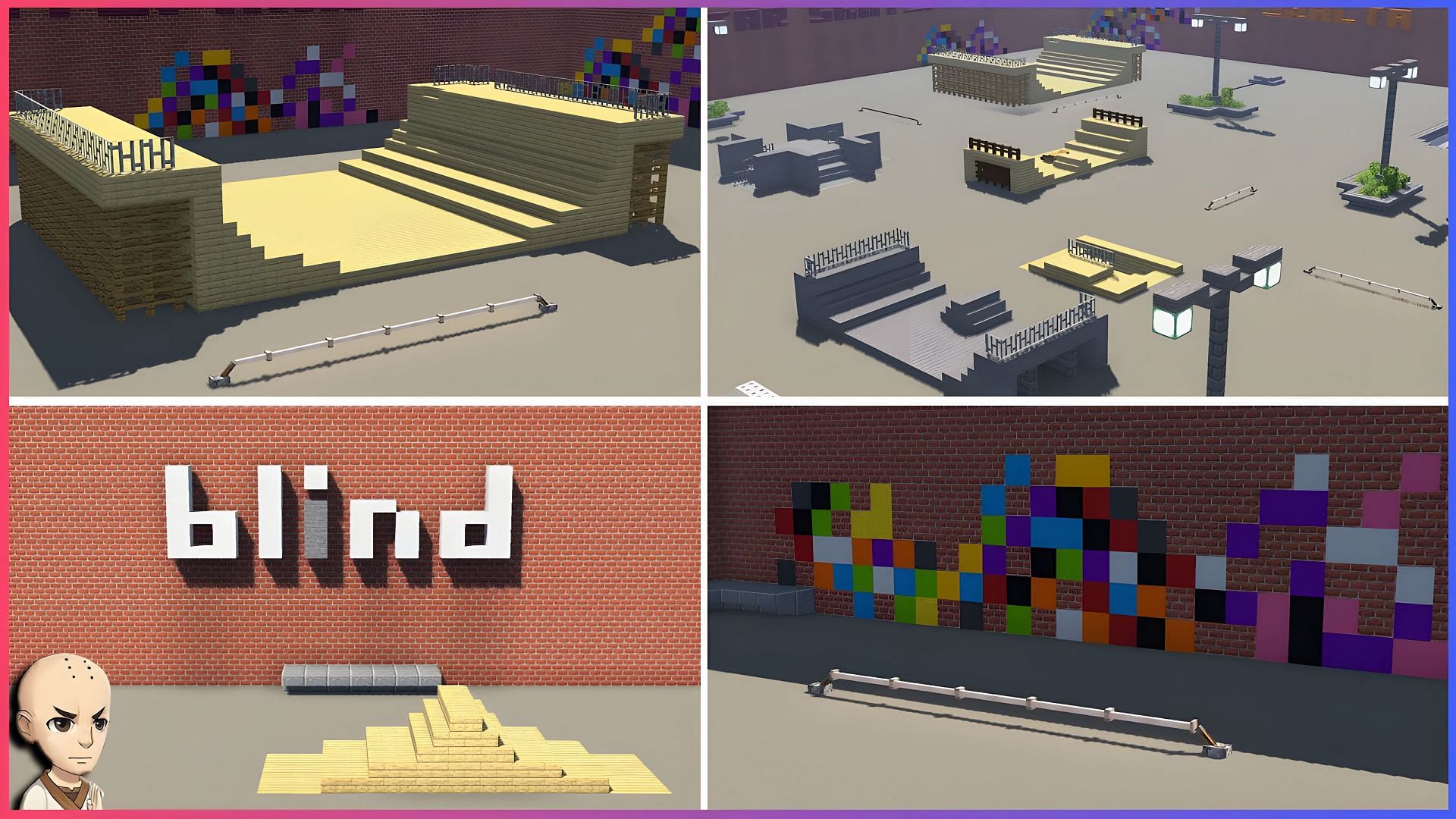 Minecraft skateparks are a fantastic structure to build (Image via Youtube/Taffstar)
