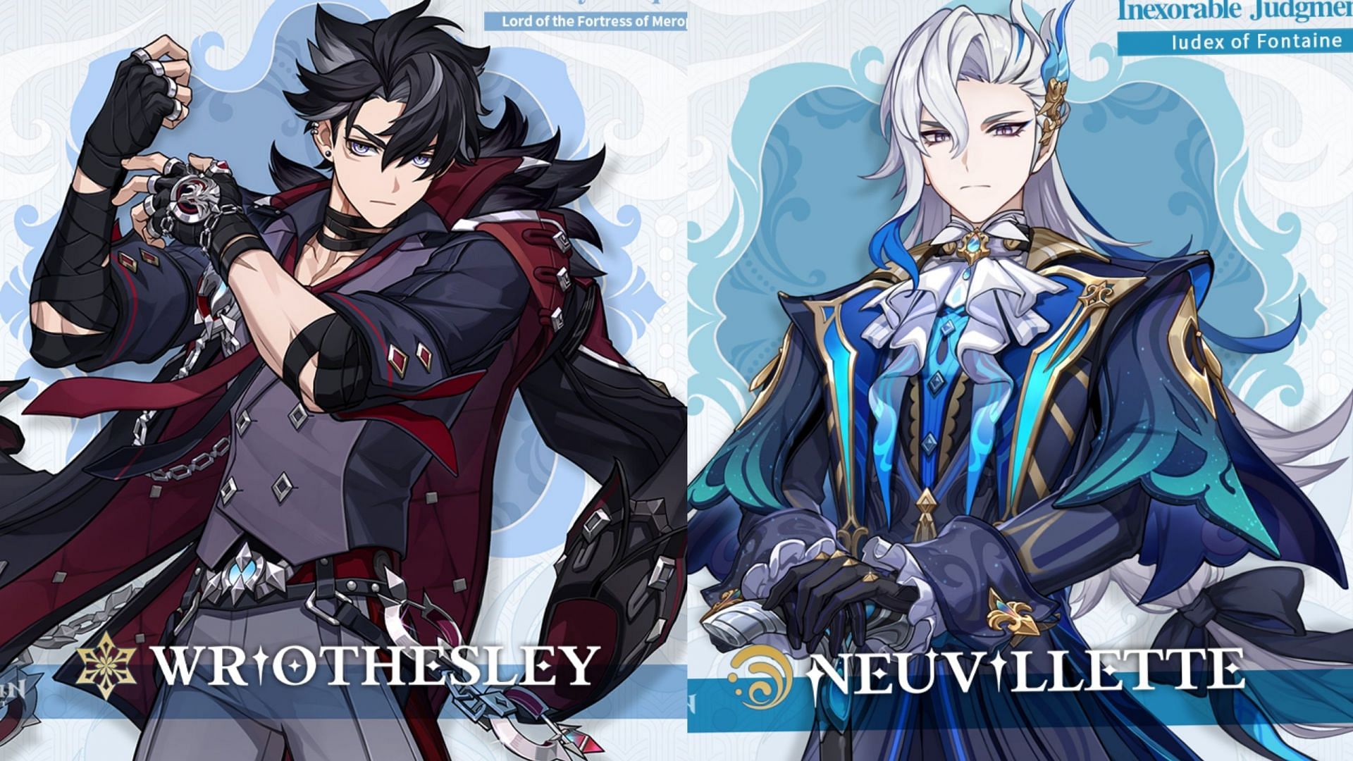 Wriothesley and Neuvillette (Image via Genshin Impact) 