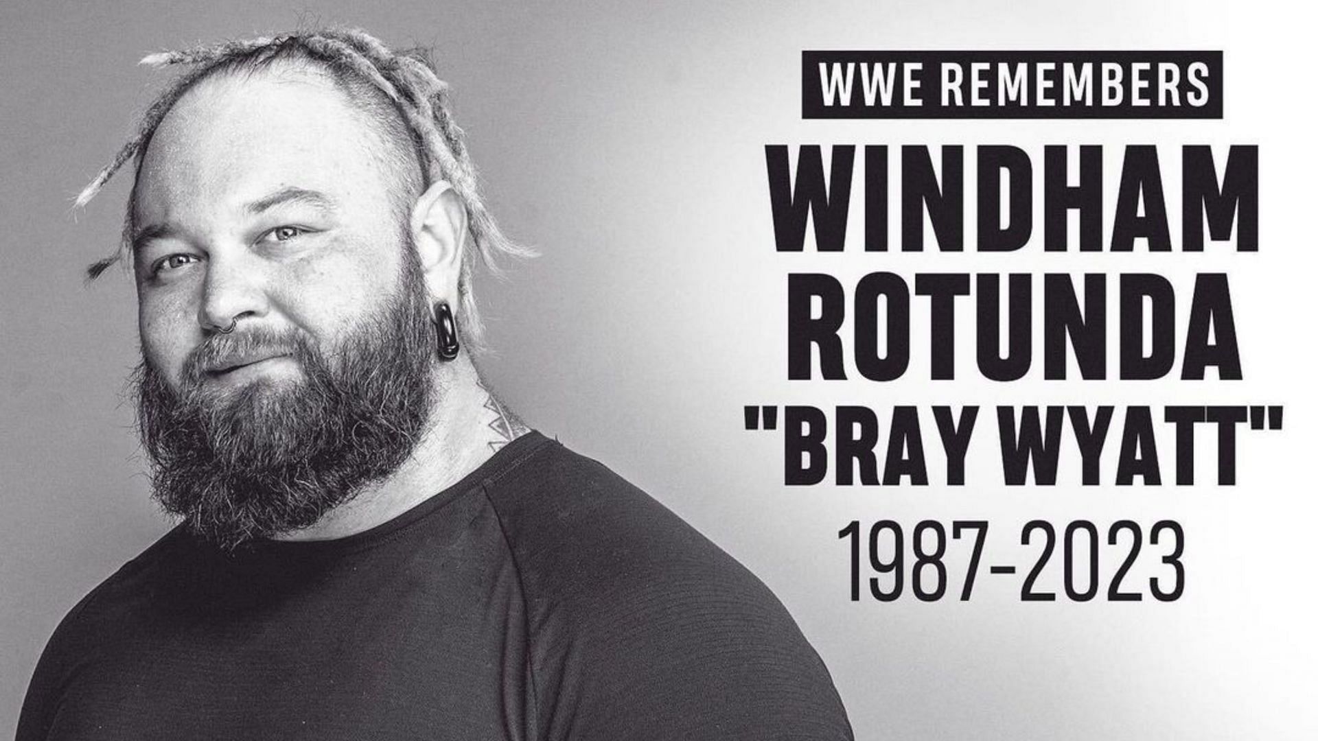 Former WWE Champion Bray Wyatt tragically passed away aged 36
