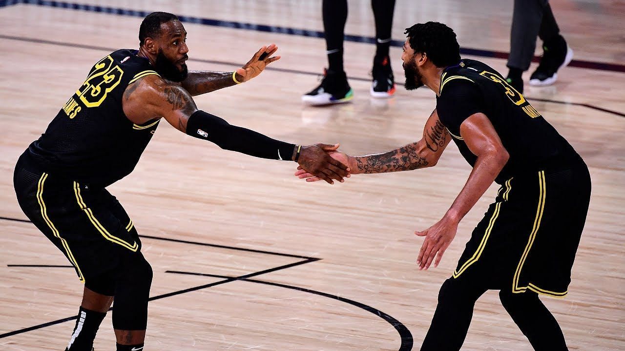 LeBron James and Anthony Davis in Game 2 of the 2020 Western Conference Finals