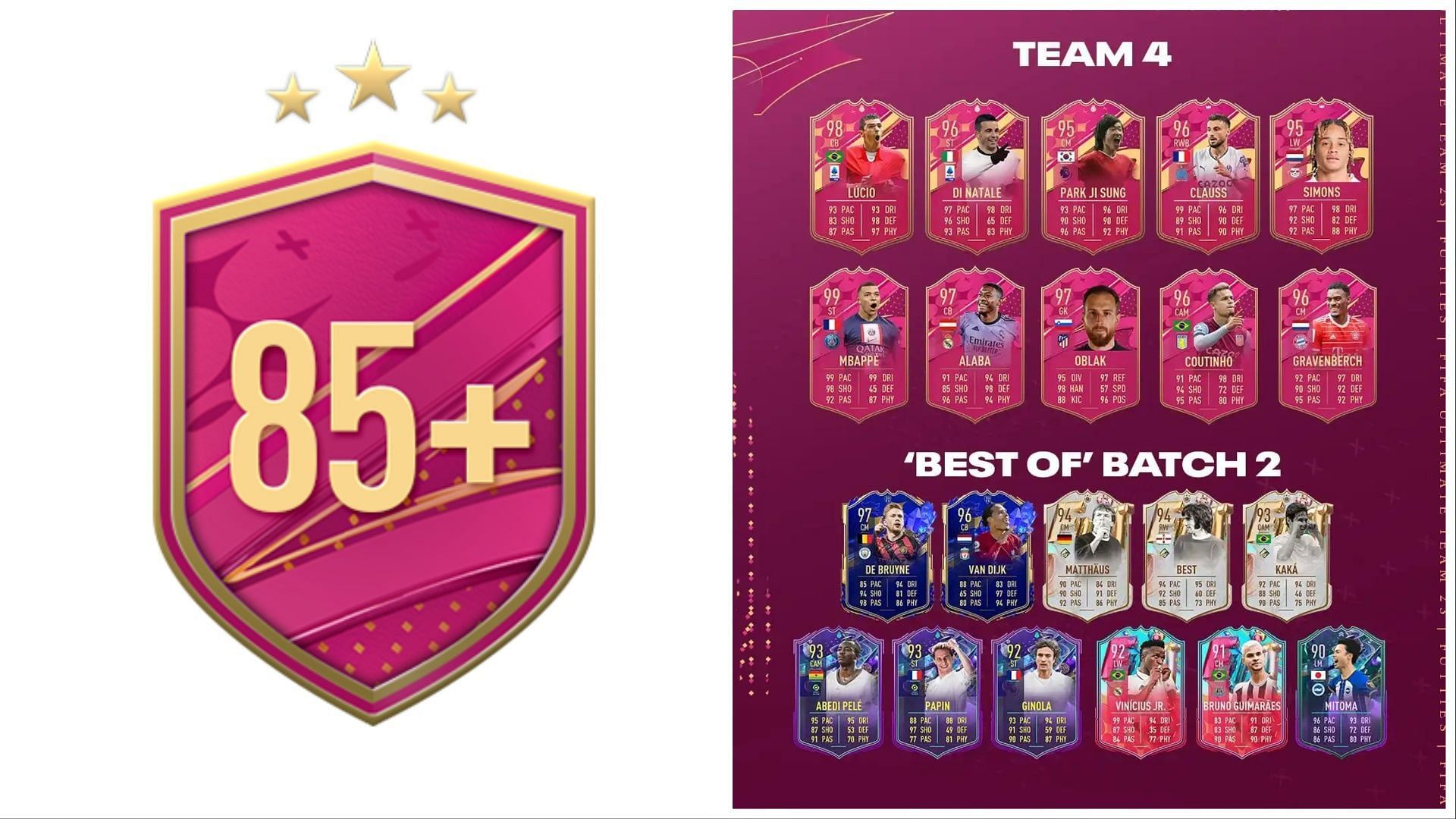 The 85+ x10 SBC has been released again (Images via EA Sports)