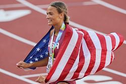 "Super thankful to be here" - Anna Hall arrives in Budapest for the 2023 World Athletics Championships