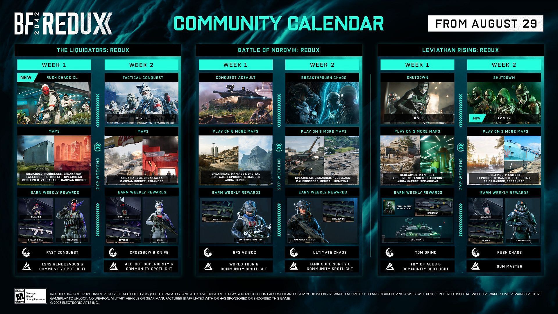 Redux event community calendar (Image via EA)