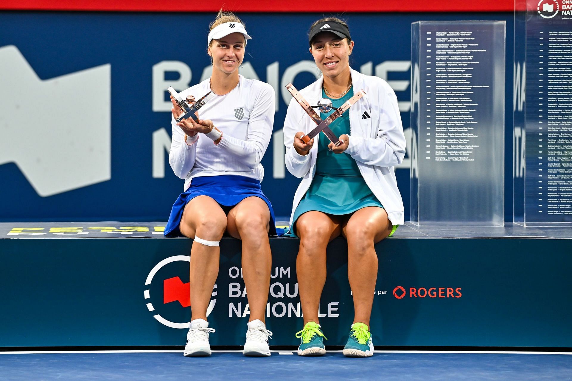 Jessica Pegula and Liudmila Samsonova at the 2023 Canadian Open