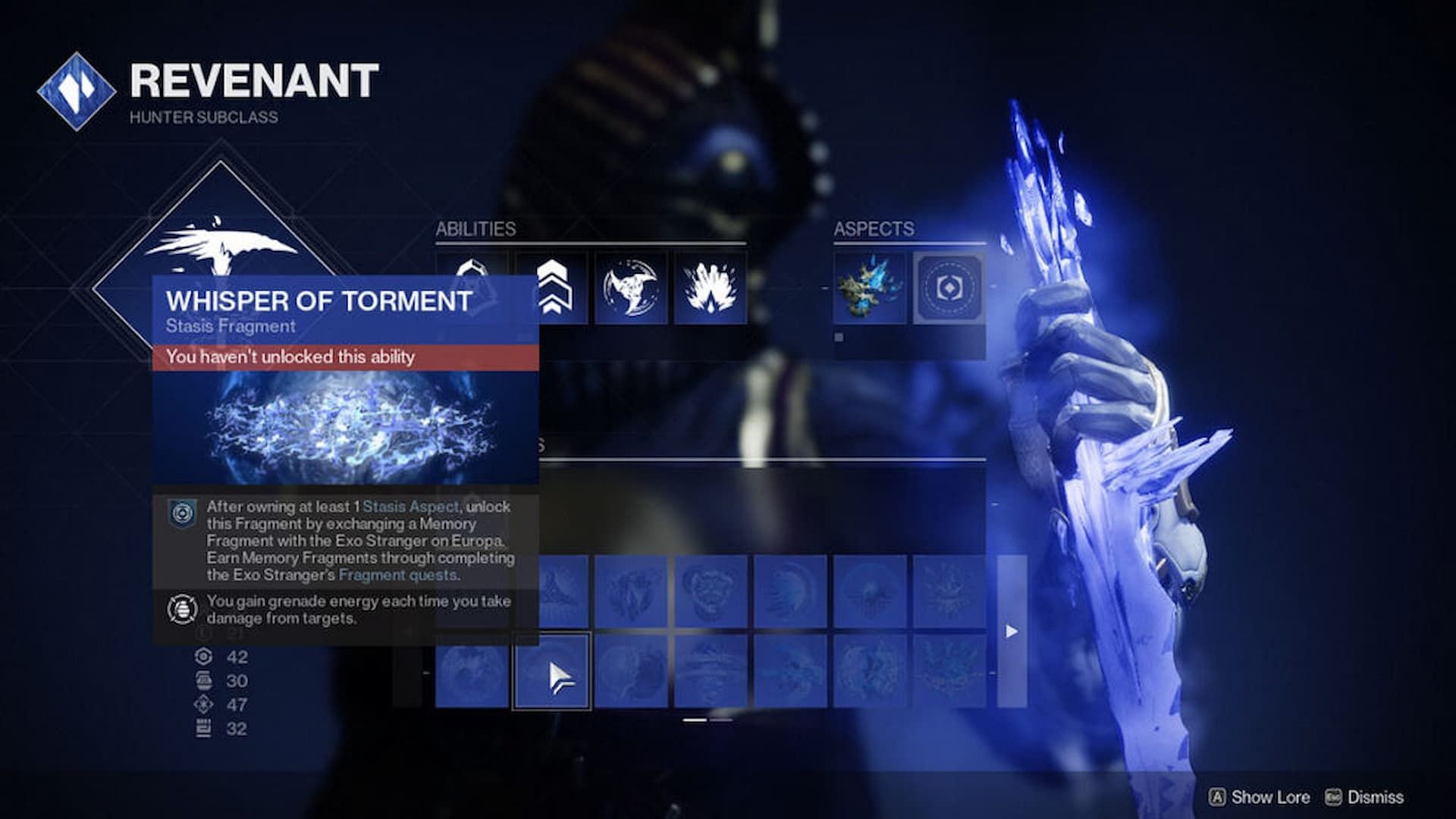The Whisper of Torment recharges your grenade energy (Image via Bungie)