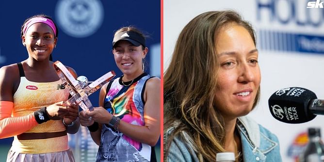 Jessica Pegula reacts to her & Coco Gauff becoming first American women's pair in Open Era to triumph in Cincinnati & Canada the same year