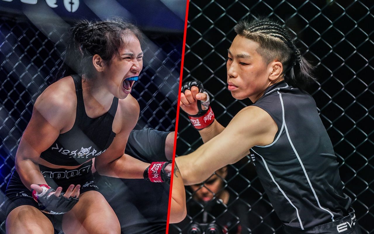 Wondergirl (Left) faces Xiong Jing Nan (Right) at ONE Fight Night 14