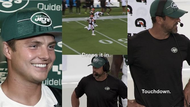 WATCH: Hard Knocks goes behind the scenes with Aaron Rodgers dialing up Zach Wilson's viral TD throw