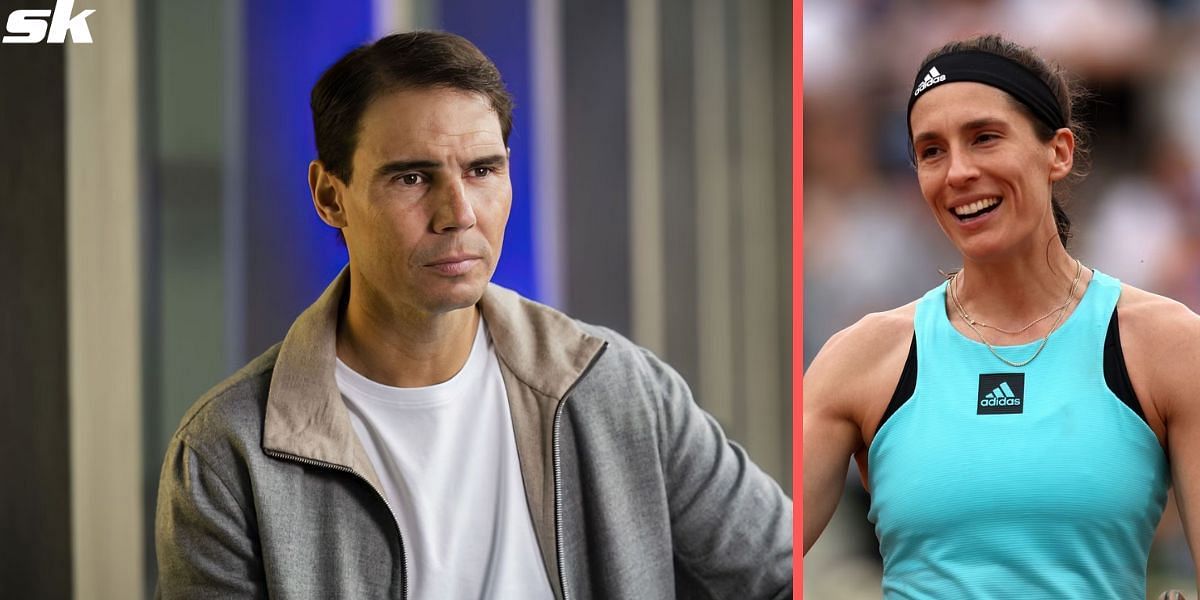 Rafael Nadal (L) and Andrea Petkovic (R)