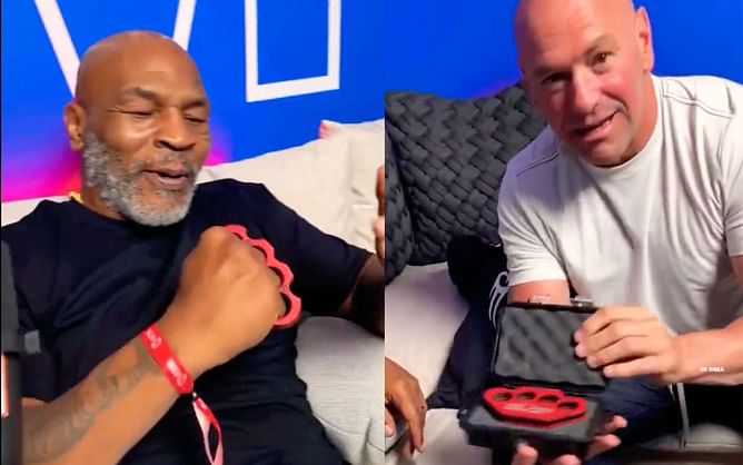 "Somebody's gonna get hit" - Mike Tyson immediately falls in love with Dana White's recent gift to him