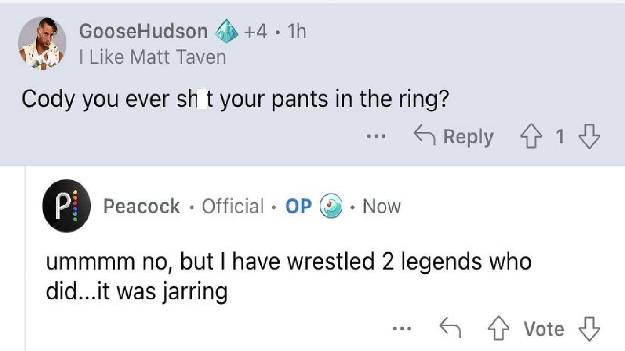 Rhodes answers an interesting question during his AMA