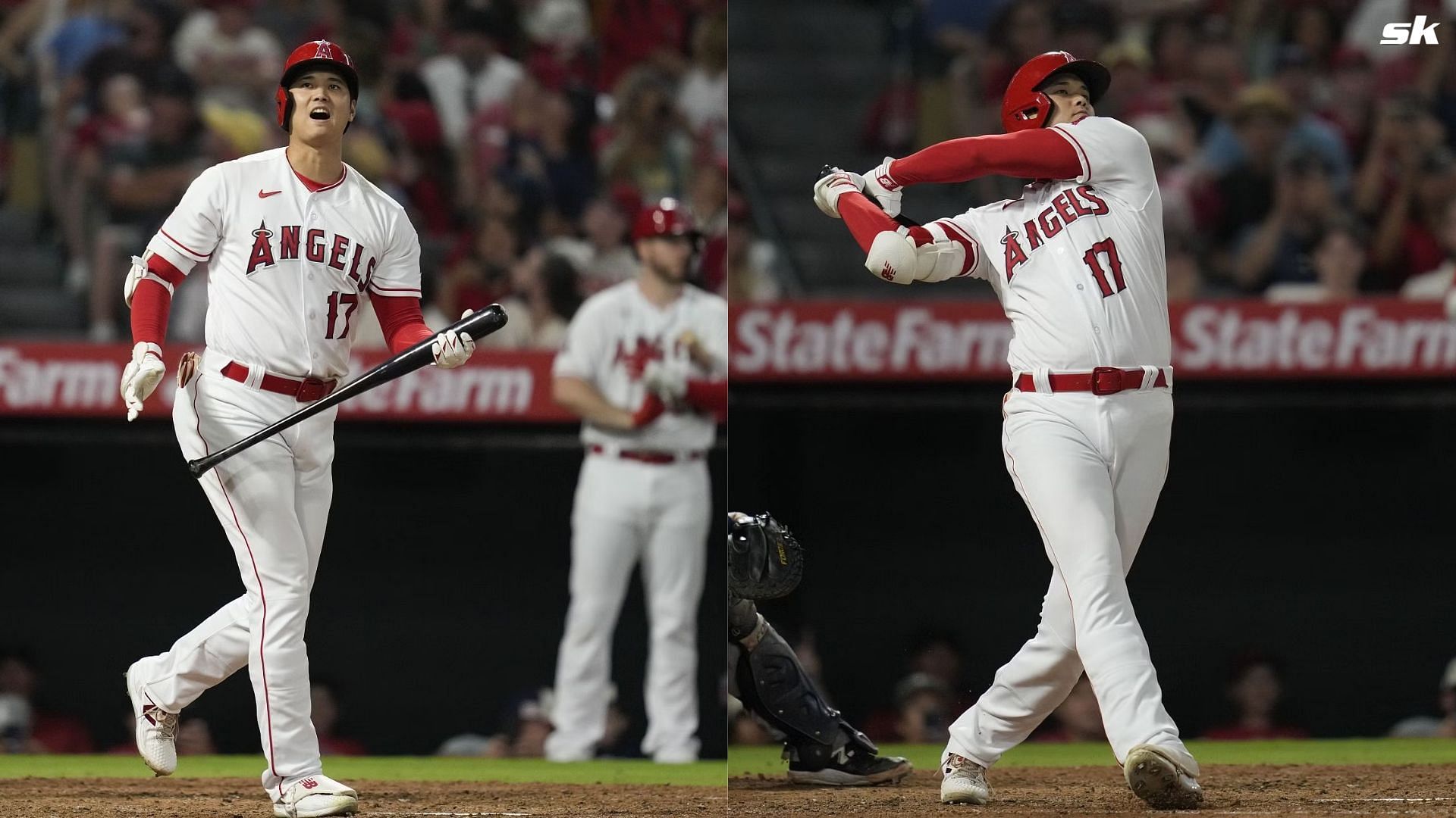 Shohei Ohtani struck out in the ninth innings with two runners on base for the Los Angeles Angels.